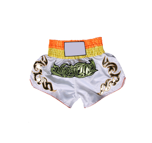 การระเหิดที่กำหนดเองสูงยืดฉลากส่วนตัวราคาถูกการฝึกอบรมต่อสู้ไทยกางเกงขาสั้น - Product Image 5