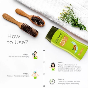 Formule de traitement capillaire pour chutes de cheveux, shampoing à base de plantes amandier bio, traitement naturel endoscopique - Product Image 5