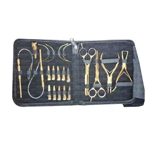 Hair Cutting Shear Weft Hair Extension Premium Rose Gold Pliers Tools Kit Drop Shipping Available