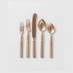 Juego de Cubiertos Exclusivo de Alta Calidad en Latón Dorado y Azul para Bodas y Fiestas - Product Image 3