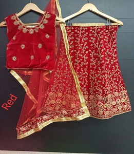 Rich Look Mehandi Special Wear Multi Color Silk Lehenga Choli con Dupatta Heavy Bordado Work India - Product Image 2