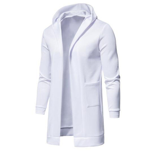 Manteau d'hiver chaud pour homme, couleur unie, best-seller, Keven Impex, col montant en vraie fourrure de renard, double boutonnage, trench à capuche, 100% laine - Product Image 1