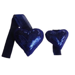 Cuentas de vidrio en forma de corazón azul oscuro hechas a mano de alta calidad árbol de Navidad y Adorno de fiesta de cumpleaños en todos los colores disponibles - Product Image 1