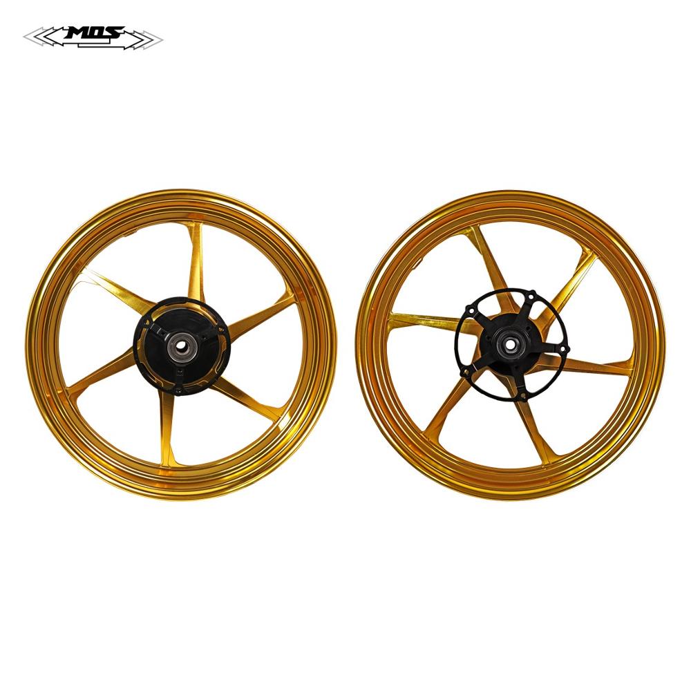 Кованые алюминиевые диски MOS для Yamaha MT25 / MT03 ABS (RF6 глянцевый цвет) 2015-2020