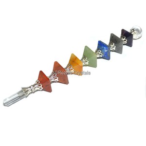 Buy Online7 Chakra Pyramid Healing Wand : 7 Chakra Pyramid Healing Wand For Sale - Product Image 1