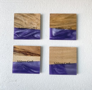 Posavasos creativo hecho a mano de madera de resina para taza de té, posavasos para beber con logotipo personalizado, alfombrillas y almohadillas, Decoración de mesa, posavasos para beber - Product Image 3