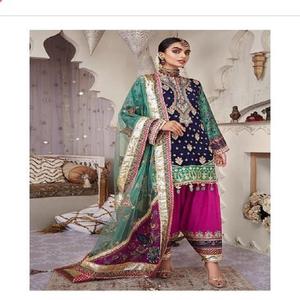 Salwar Kameez en soie, cachemire et coton pour femmes - Vêtement décontracté - Product Image 2