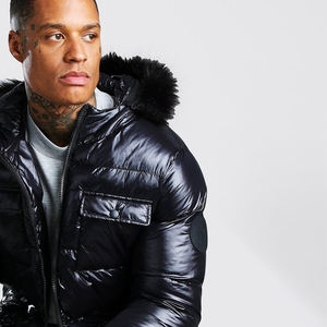 Chaqueta con Logo personalizado para hombre, prendas de vestir con relleno, de talla grande, a la moda, venta al por mayor - Product Image 2