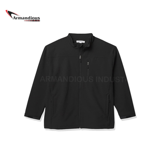 Chaqueta de trabajo de calidad para hombre al por mayor de OEM térmica a prueba de viento suave Shell cuello redondo XL Material polar largo Cálido impermeable para el invierno - Product Image 2