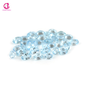 0,2 Cts Aguamarina brasileña natural 5x3MM Piedra preciosa suelta de corte ovalado para anillo Colgante Fabricación Joyería Piedra preciosa Proveedor al por mayor - Product Image 2