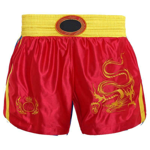 กางเกง MMA ขาสั้นสำหรับผู้ชายและผู้หญิง,กางเกง MMA ขาสั้นสีดำและสีแดงทำจากวัสดุคุณภาพสูงและดีไซน์ตามสั่ง - Product Image 4