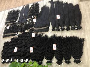 100% véritables extensions de cheveux humains meilleure qualité vierge trame non traitée cuticule alignée Remy paquet de cheveux en vagues bouclées droites - Product Image 5
