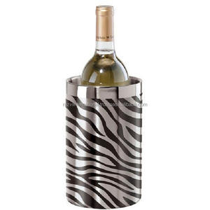 Enfriador de vino de doble pared de cobre antiguo y acero inoxidable Cubo de hielo de diseño martillado para bebidas - Product Image 2