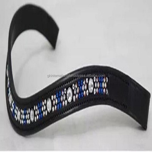 Bandeau à sourcils de cheval en cuir synthétique, haute qualité, en cristal brillant, super doux, rembourré en forme de vague, meilleure vente - Product Image 2