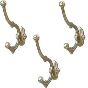 Gancho de pared con acabado Chapado en latón de diseño rústico, decoración de pared para el hogar, agujero de tornillo oculto, abrigo, sombrero, bolsa, colgador de ropa - Product Image 6