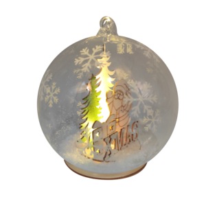 Adornos Navideños <span class=keywords><strong>Esferas</strong></span> Navideñas <span class=keywords><strong>Blancas</strong></span> Lisas Vacías Adornos de Bolas de Cristal - Product Image 3