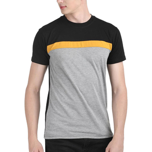 T-shirt uni à manches courtes en coton confortable pour hommes, col en O, vente en gros et en ligne en usine - Product Image 4