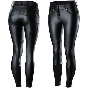 Shemax 2024, pantalones de cuero de PU de asiento completo hechos a medida de alta calidad, pantalones de montar a caballo negros brillantes, venta al por mayor - Product Image 2