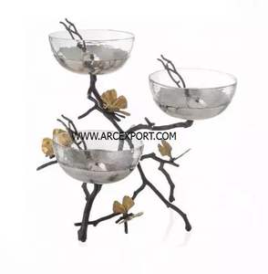 Tazón y plato Soporte de 2 niveles Diseño maravilloso Accesorios de decoración Venta al por mayor Mesa para el hogar Cuencos para servir comida a buen precio - Product Image 3