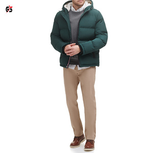 Veste bouffante pour hommes, vêtements d'hiver avec fermeture éclair, à capuche, manches longues, Logo personnalisé imprimé, Patch en caoutchouc, qualité supérieure, vente en gros, collection 2020 - Product Image 5