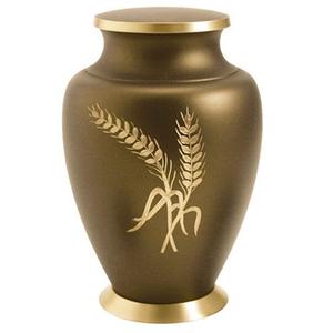 ทองเหลืองชุบทองวัสดุคลาสสิกโกศเผาศพขนาดใหญ่ที่มีแม่ของมุกเสร็จโหลภาชนะที่ระลึกสำหรับผู้ใหญ่ขี้เถ้า - Product Image 5