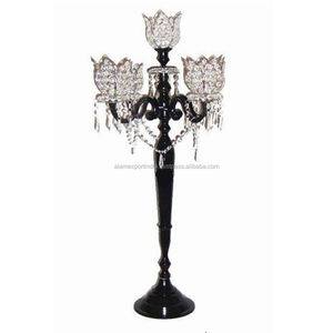 พรีเมี่ยมคุณภาพทองเงาโลหะอลูมิเนียม 5 แขนคริสตัลบอลตกแต่งเชิงเทียนงานแต่งงานตกแต่งตกแต่งบ้าน - Product Image 6