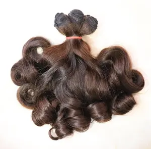 Funmi Magic H8 classic color bouncy curl Vietnamese Raw Hair Wigs with high quality hair extension