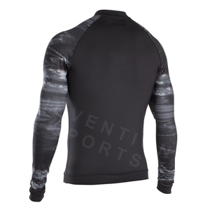 Ropa de compresión con logotipo personalizado de alta exigencia Rash Guards Transpirable Cuello redondo Manga completa Rash Guards a precios muy baratos - Product Image 3