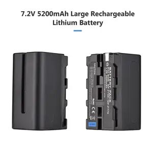 NP-F750/ NP-F770 Camera Battery And Charger Kit 5200mAh Large Rechargeable Battery