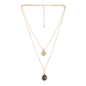 Superventas S925 18K oro Vermeil doble capa enlace cuenta estilo de moda gran clip cadena collar hecho de plata de ley - Product Image 3