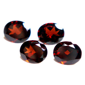 Pierre de grenat rouge coupe ovale à facettes pierre naturelle de grenat du bangladesh accessoires de bijoux à faire soi-même grenat de forme ovale de la meilleure qualité - Product Image 2