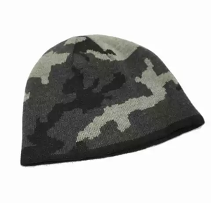 Unisex High Quality <b>Acrylic</b> Knitted Beanie Hat Custom Jacquard Logo Printed Pattern Camo Printed Beanie - Product Image 6