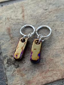 Pendientes de gota Timascus Mokuti hechos a mano cobre latón titanio con perla para bodas fiestas compromisos o aniversarios - Product Image 4