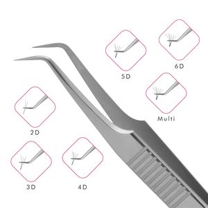 Stainless Steel Eyelash Extension Tweezer 10mm 45deg Bent with Finger Grip Design Private Label, Eyelash Extension Tweezer - Product Image 4