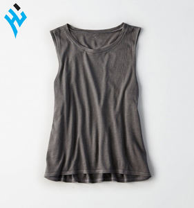 New Arrival Custom Logo Plain Ladies Workout Fitness 100% Cotton casual <b>Tank</b> <b>Top</b> For <b>Women</b> - Product Image 5