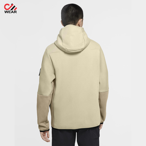 Sudaderas con capucha personalizadas al por mayor para hombre, diseño sólido de invierno, con logo, forro polar, fitness, casual, con cremallera completa - Product Image 5