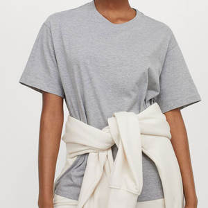 Camiseta de algodón 210 con cuello redondo para hombre, ropa personalizada de 100% g con cuello redondo, LOGO de algodón, camiseta de corte ancho en blanco - Product Image 6