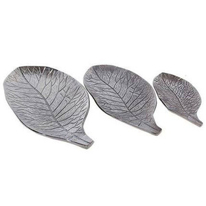 Plateau de service de fruits secs en métal, plateau en métal, plateau de fruits, conception de feuille d'érable, taille personnalisée, Aluminium, finition nickel - Product Image 6