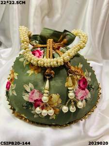 กระเป๋าราตรีลายดอกไม้สไตล์พื้นเมืองพร้อมกระเป๋าถือบุผ้าซาติน - Product Image 6