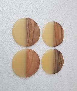 Vente chaude meilleur prix 4x4 pouces résine et bois tapis et tampons sous-verres accessoires de table thé sous-verre liège 4 pièces ensemble de l'inde - Product Image 6