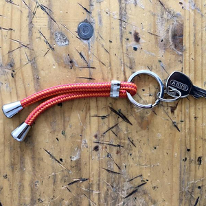 Keychain made of rope RED ORANGE - Product Image 1