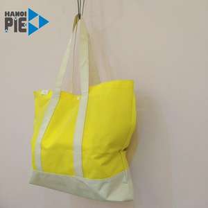 Bolsas de compras reutilizables Hanoipie Vietnam, bolsa plegable de algodón, bolsas recicladas - Product Image 3