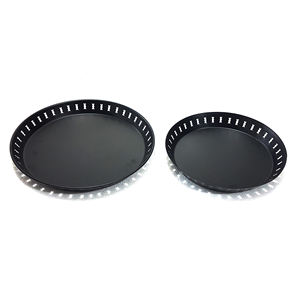 Plateau de service rond en fer Design de luxe, appareil à un plateau de serveur alimentaire, conception moderne, meilleure vente, noir, - Product Image 6