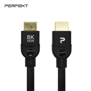 3m altın kaplama siyah HDMI 2.1 8K 60Hz kablo YUV 4:4:4 HDCP HDR