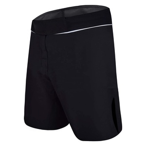 Pantalones cortos de boxeo de mma de lucha personalizada, alta calidad, bajo precio, al por mayor, logo personalizado, color negro - Product Image 3