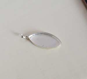 Ravishing Impressions Colgante de Plata de Ley 925 con Forma de Copa Marquise de 10x20 mm, Ligero, para Creación de Joyería Fina - Product Image 3