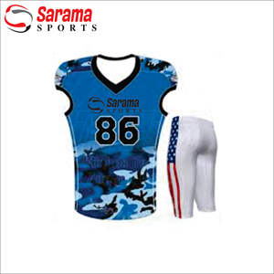 Uniforme de football américain style Kansas City, 100% polyester, respirant, imprimé, antibactérien, séchage rapide, grande taille - Product Image 3
