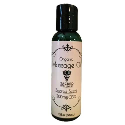 Sacred Wellness Broad Spectrum CBD Organic Massage Oil 200mg Premium Quality Ointment