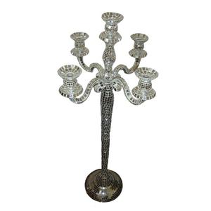 Soporte de vela de decoración para el hogar, soporte de vela de Metal puro de latón pulido brillante con 5 brazos para Celebración de Navidad - Product Image 4