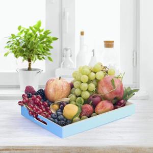 Ensemble de plateaux ovales artisanaux en laque pour thé avec poignée Plateaux de service en bois pour la maison pour le service des aliments - Product Image 6